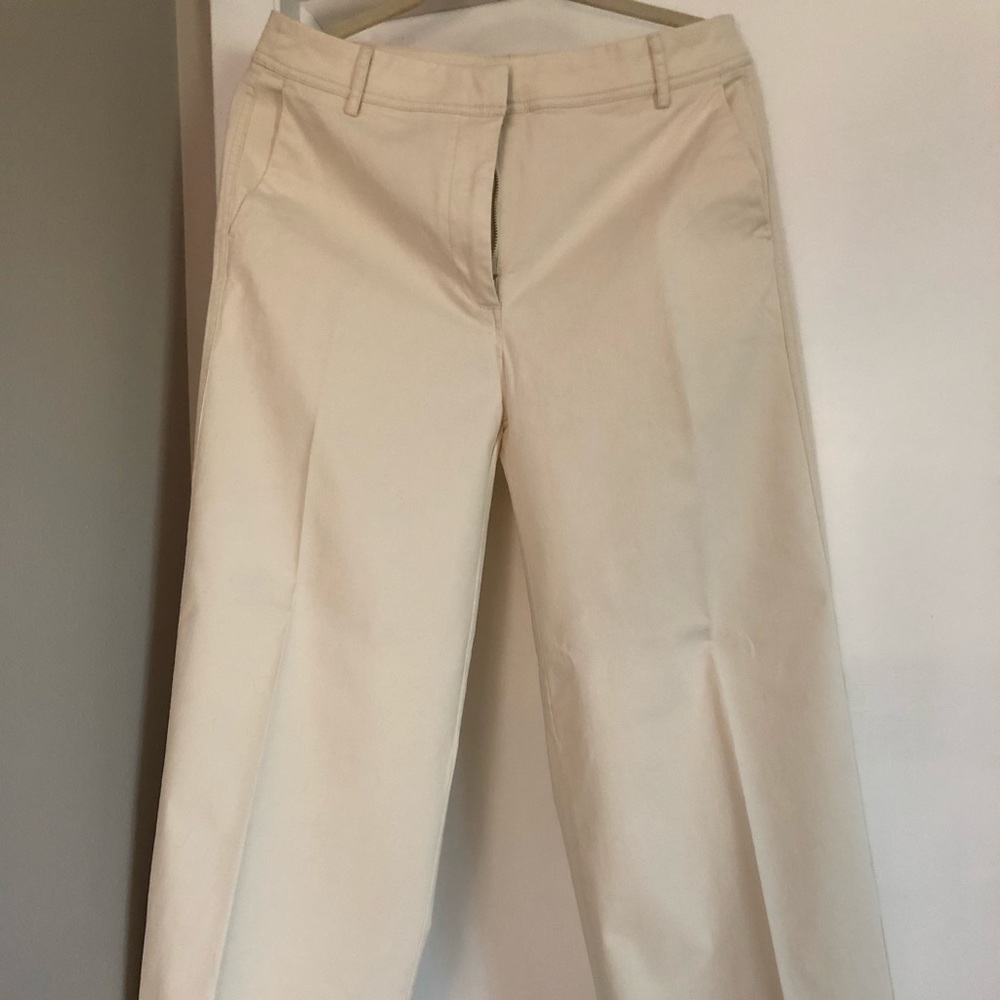 J. Crew Wide Leg Pants in Light Cream